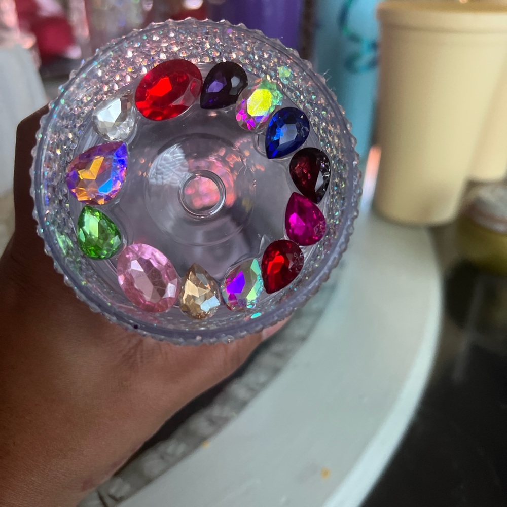 Colorful Rhinestone Decorated Bottle - Picture 9 of 9